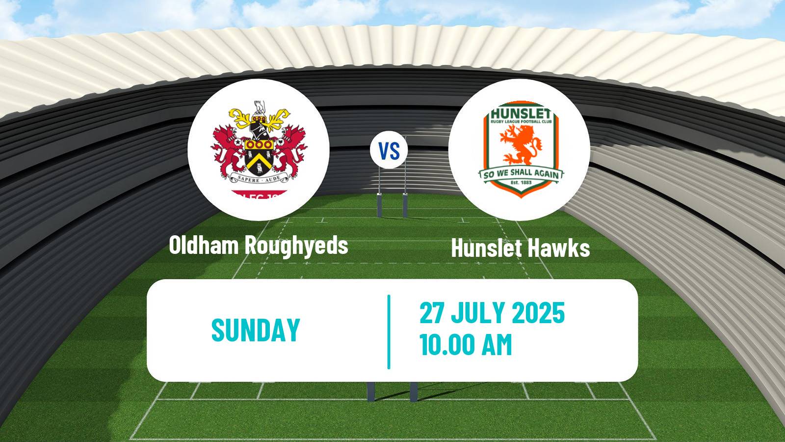 Rugby league English Championship Rugby League Oldham Roughyeds - Hunslet Hawks