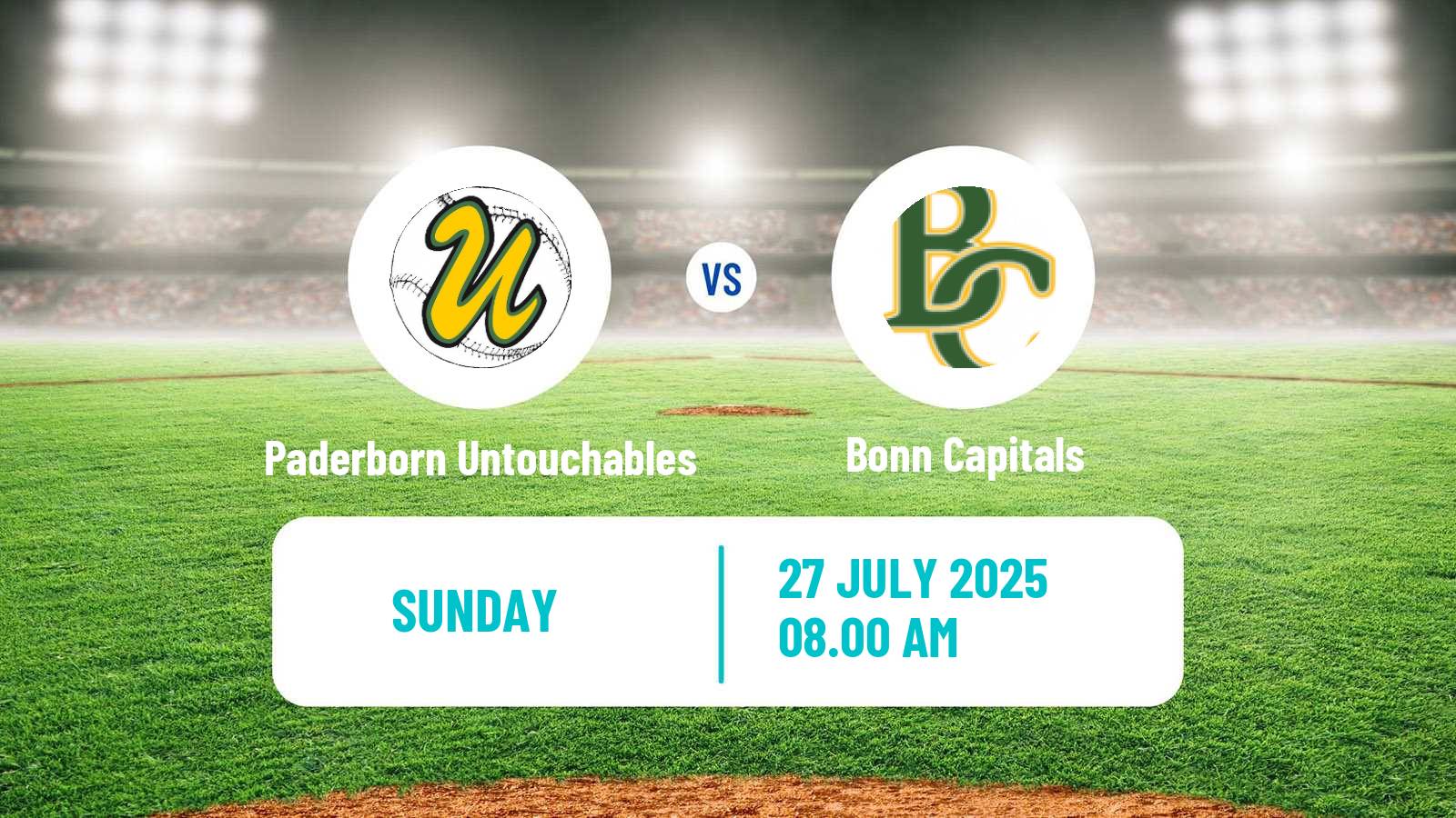 Baseball German Bundesliga North Baseball Paderborn Untouchables - Bonn Capitals