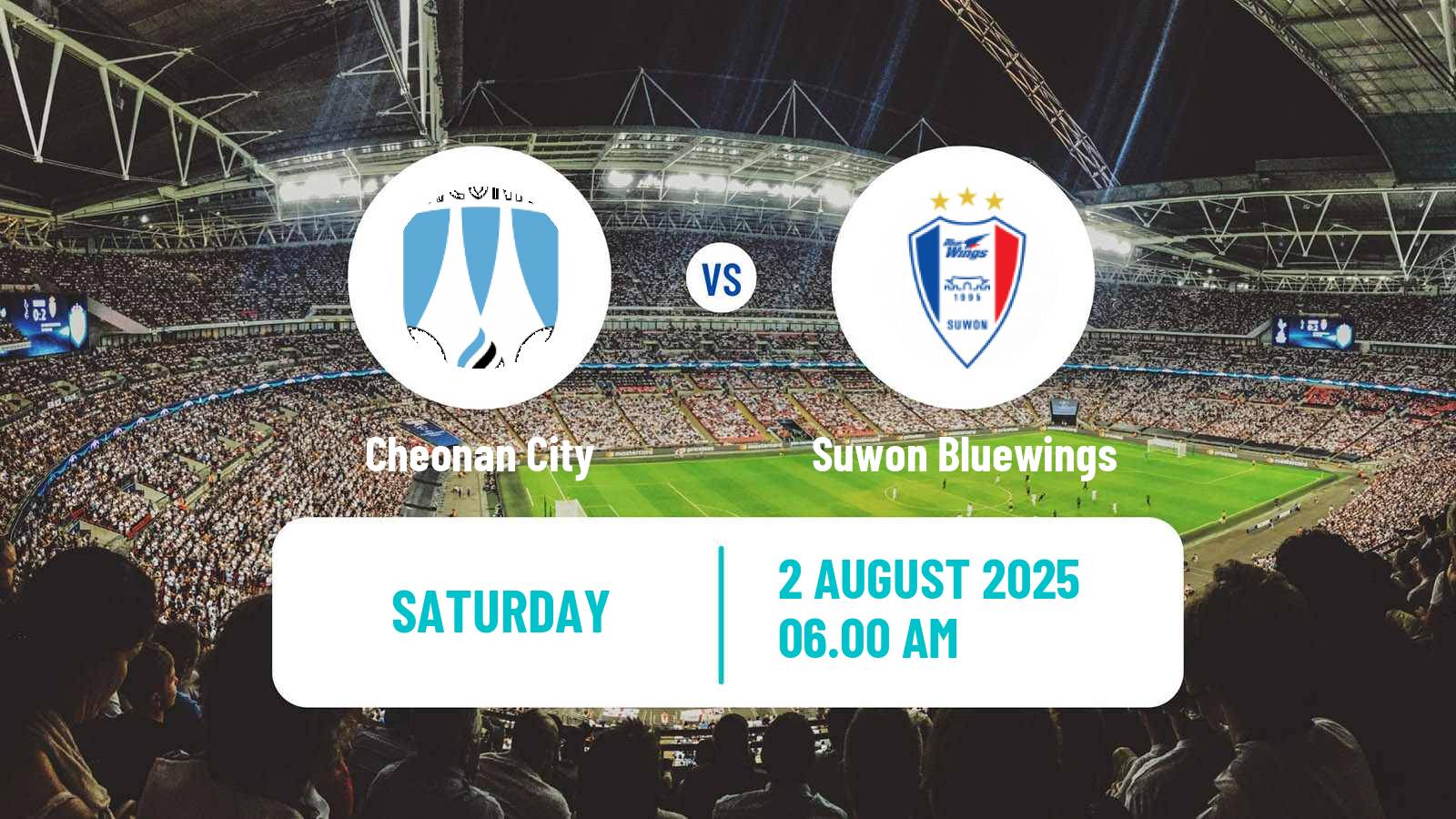 Soccer South Korean K-League 2 Cheonan City - Suwon Bluewings