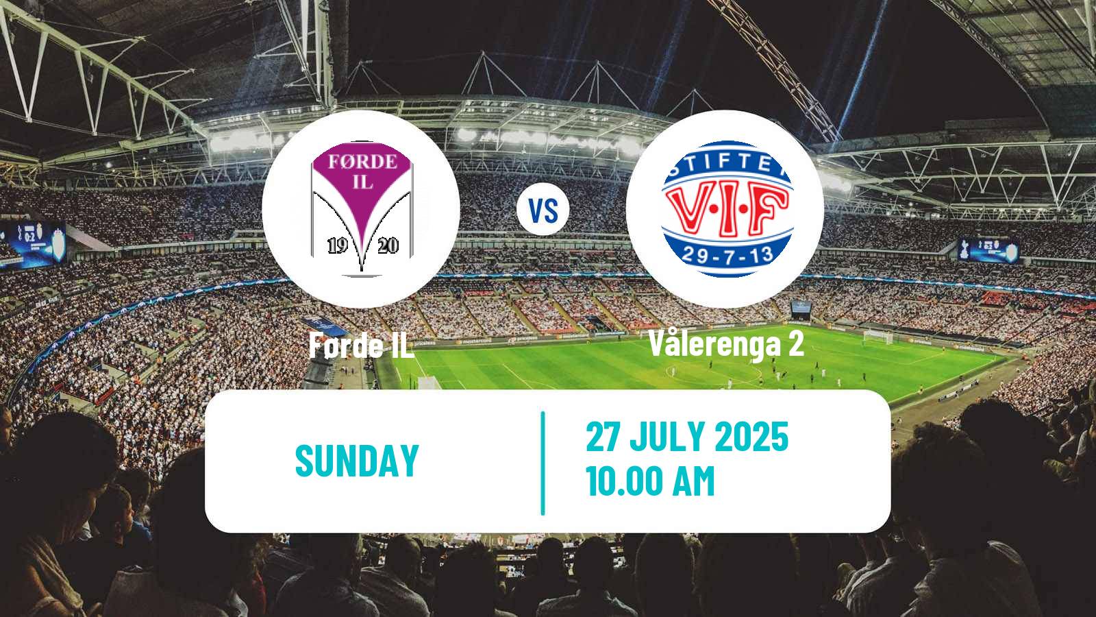Soccer Norwegian Division 3 - Group 4 Førde - Vålerenga 2