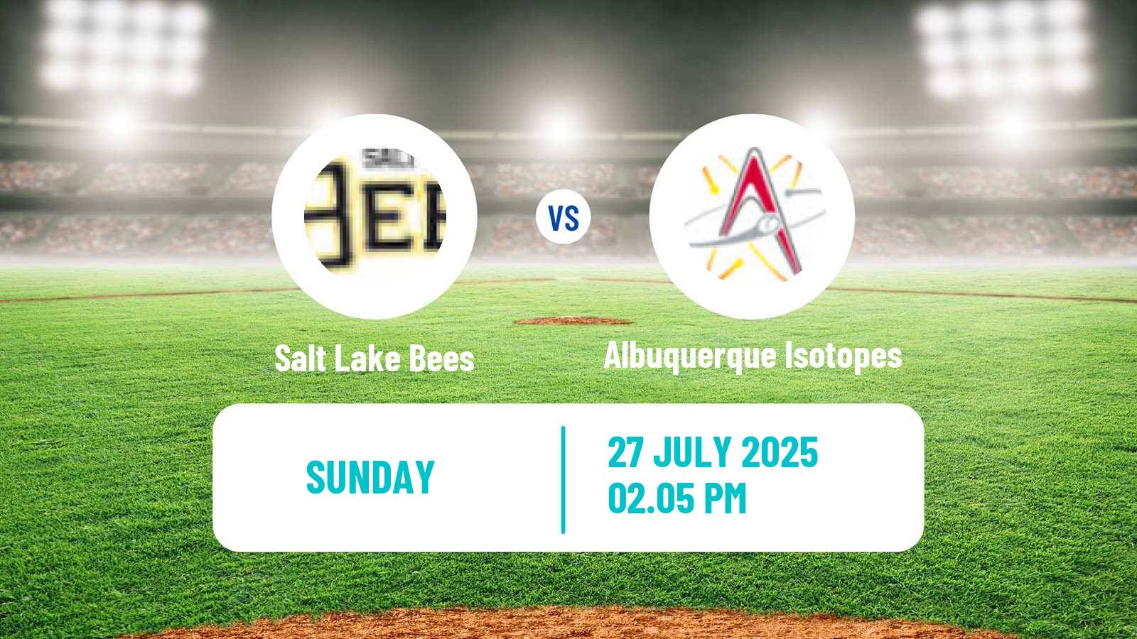 Baseball PCL Salt Lake Bees - Albuquerque Isotopes
