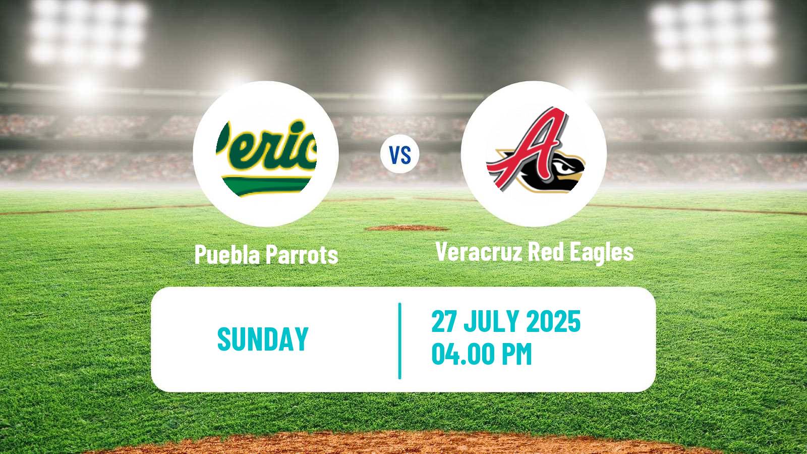 Baseball LMB Puebla Parrots - Veracruz Red Eagles