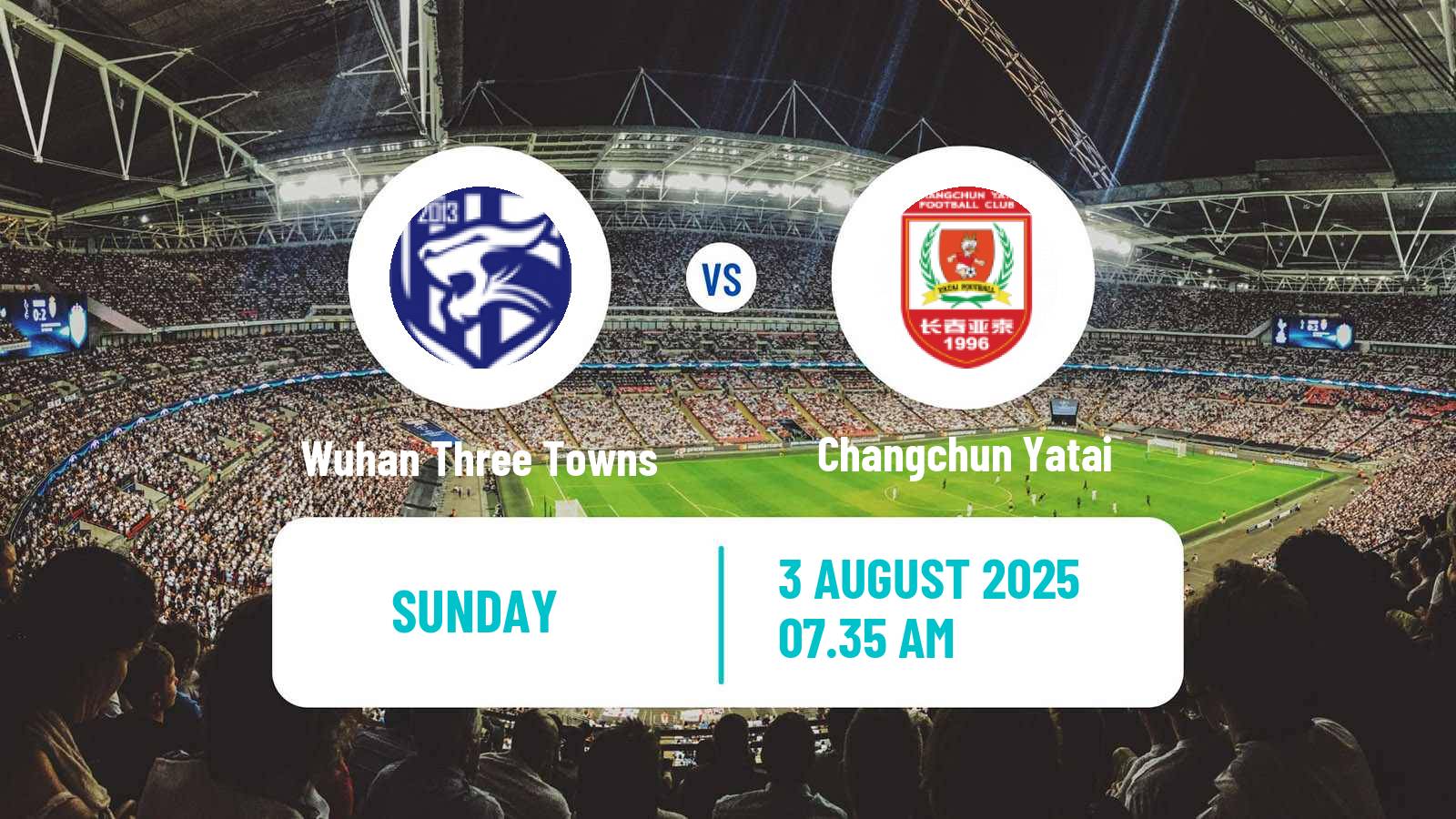 Soccer Chinese Super League Wuhan Three Towns - Changchun Yatai