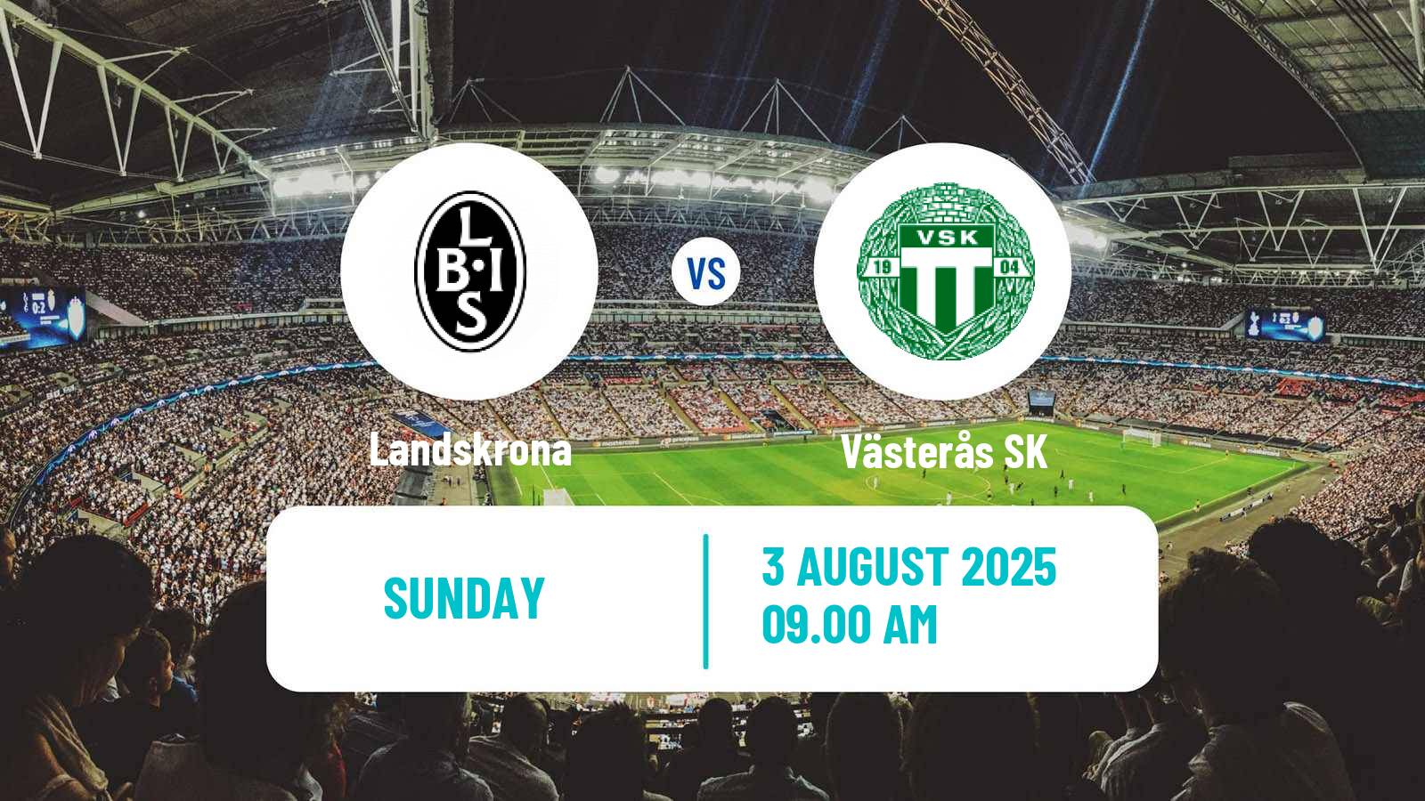 Soccer Swedish Superettan Landskrona - Västerås SK