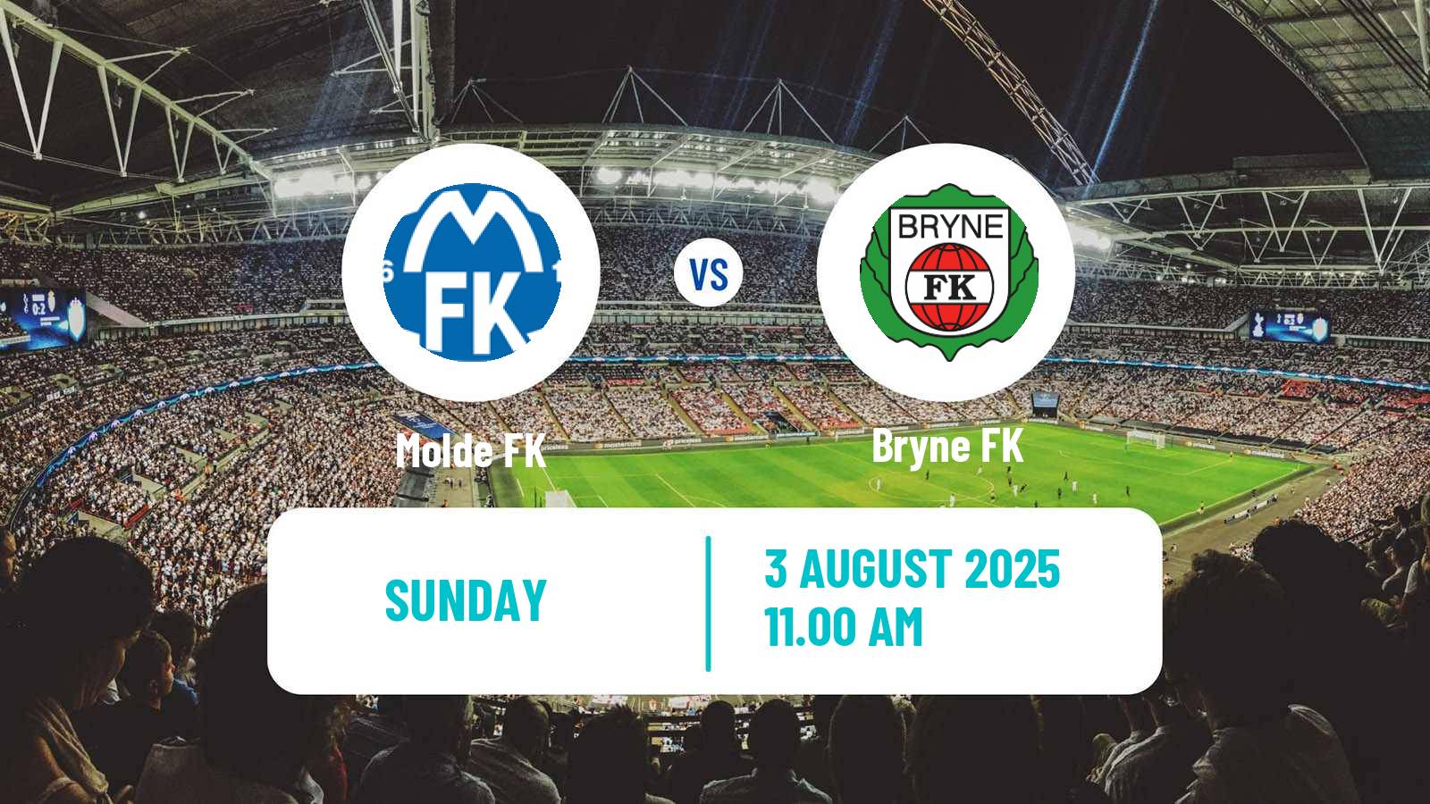 Soccer Norwegian Eliteserien Molde - Bryne