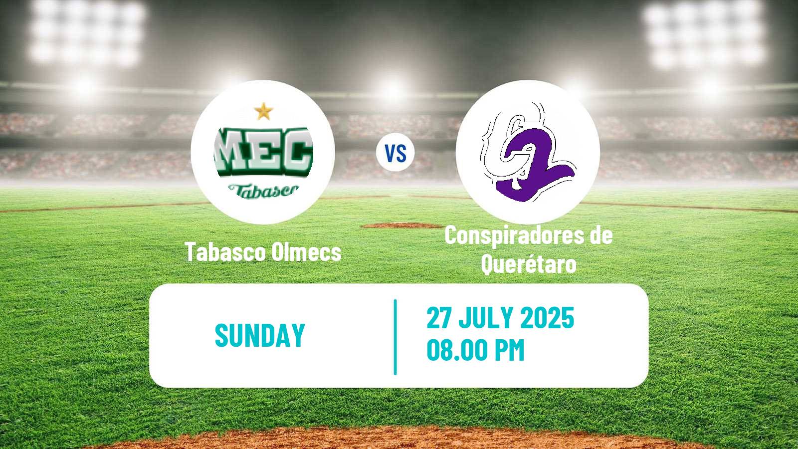 Baseball LMB Tabasco Olmecs - Conspiradores de Querétaro