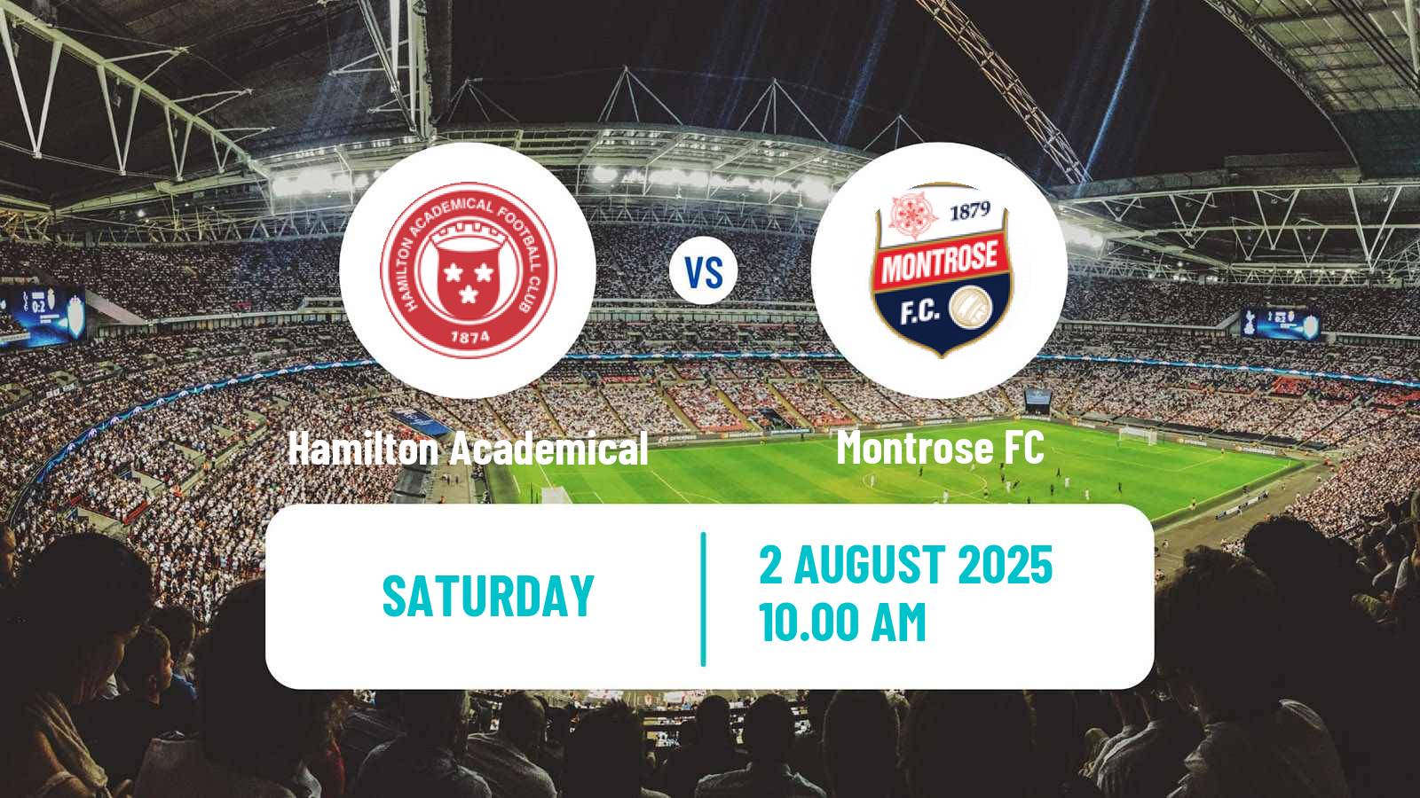 Soccer Scottish League One Hamilton Academical - Montrose