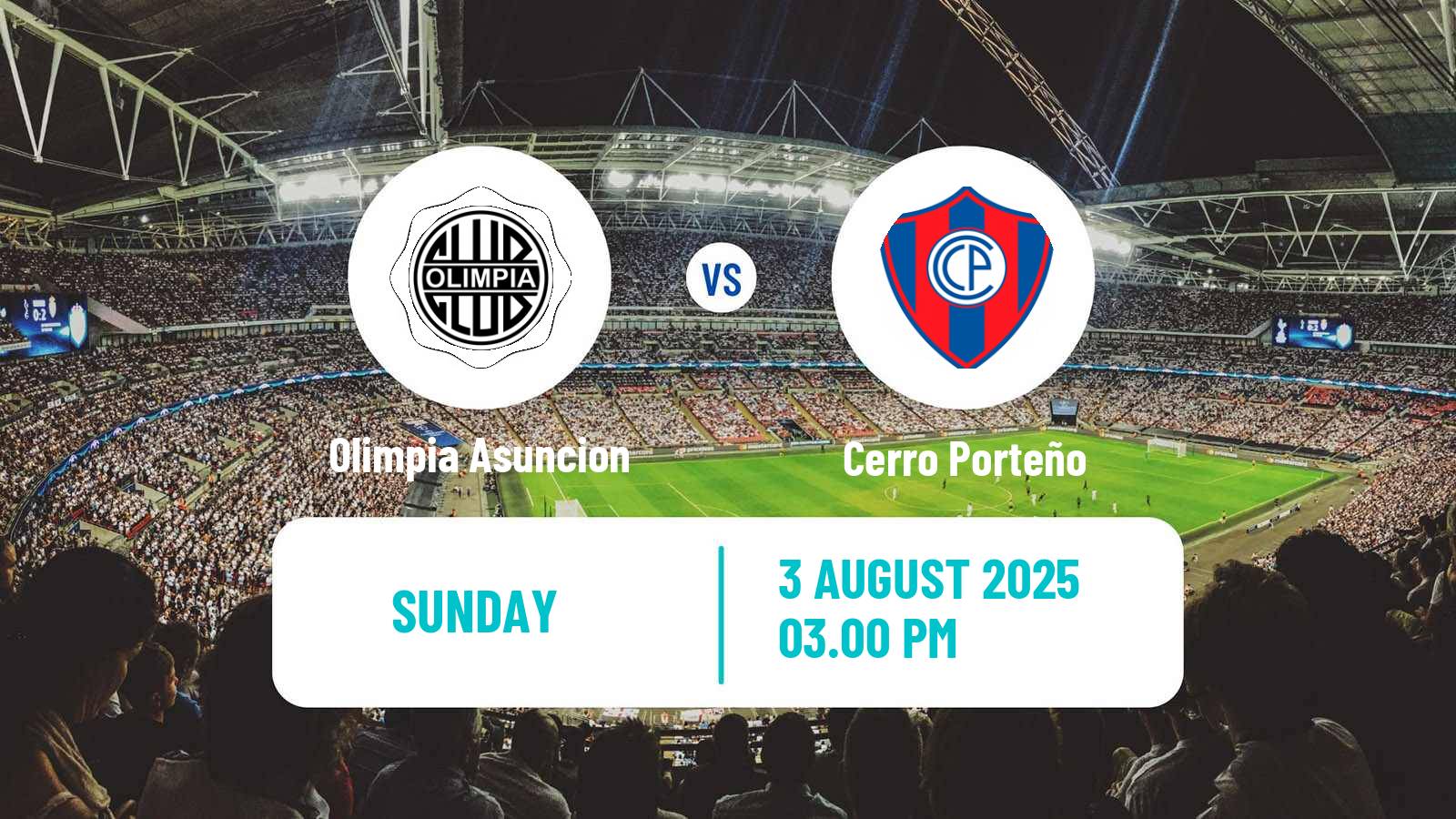 Soccer Paraguayan Primera Division Olimpia Asuncion - Cerro Porteño