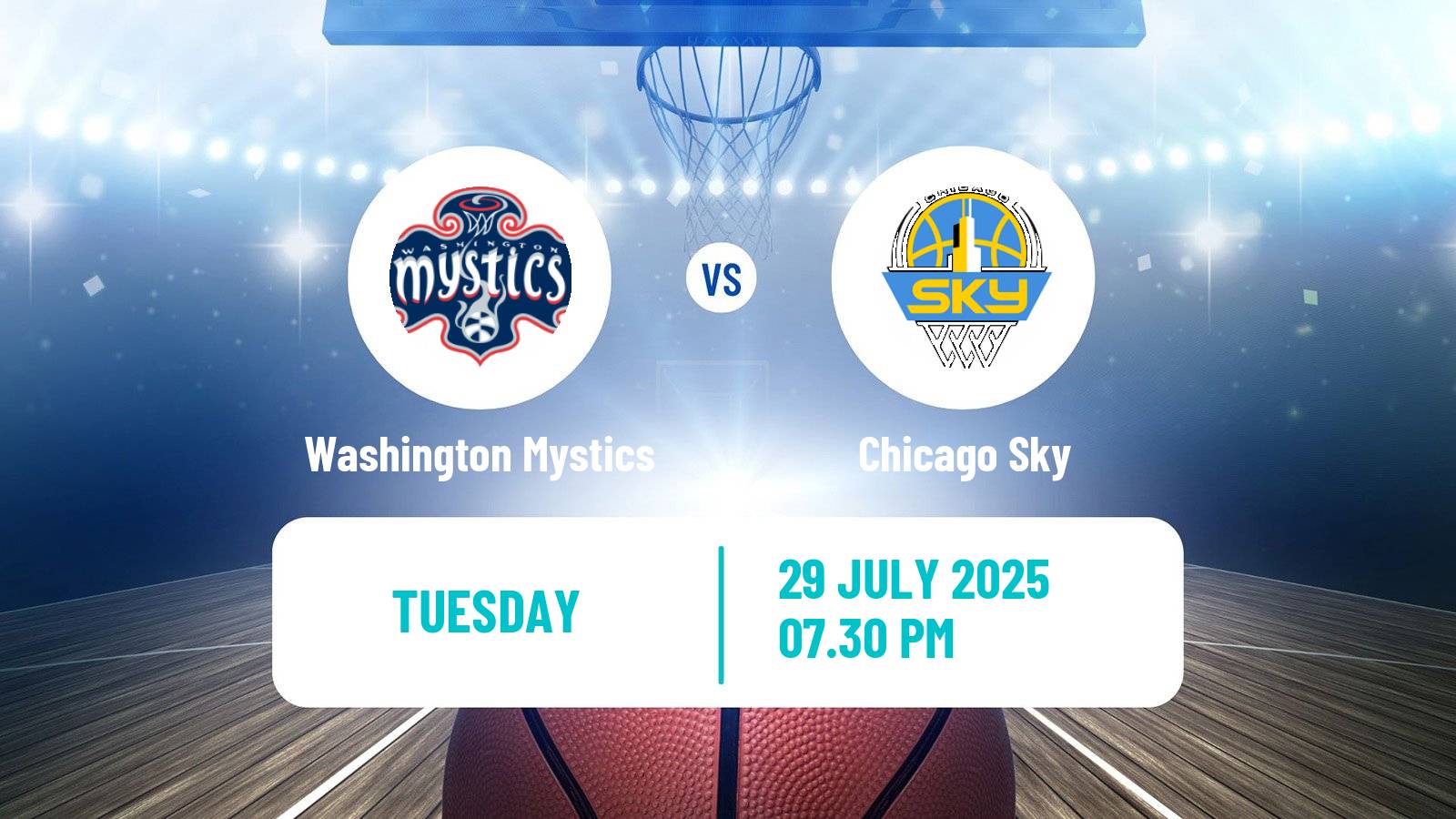 Basketball WNBA Washington Mystics - Chicago Sky