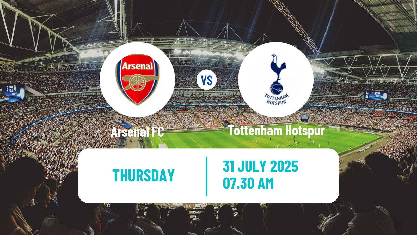 Soccer Club Friendly Arsenal - Tottenham Hotspur