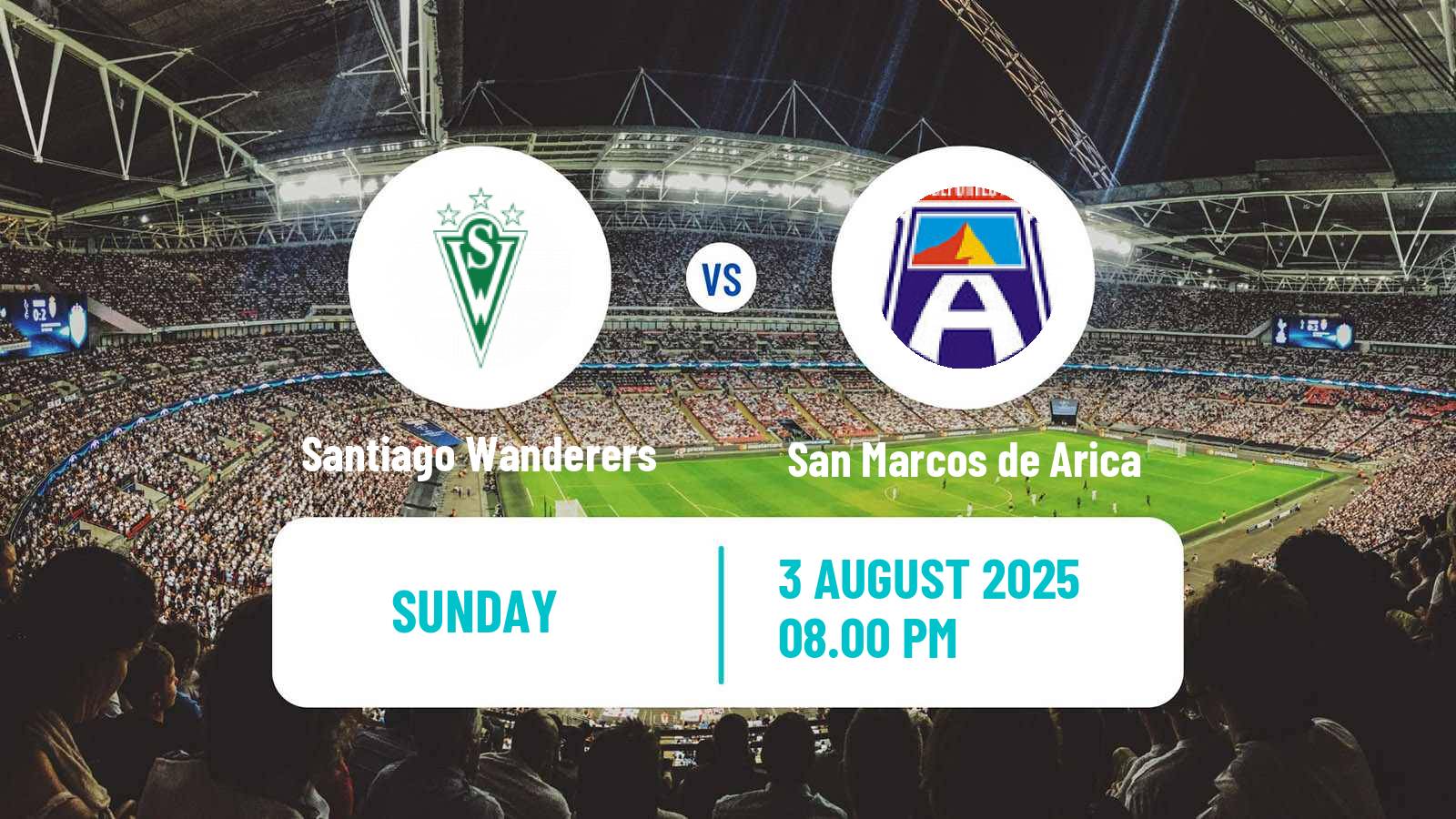 Soccer Chilean Primera B Santiago Wanderers - San Marcos de Arica