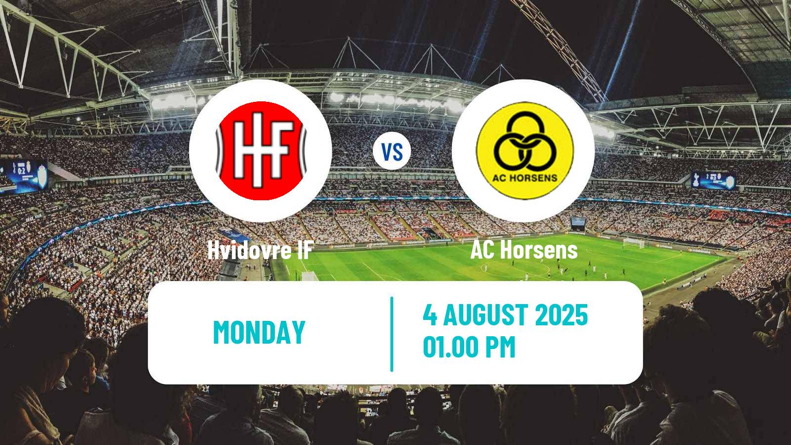 Soccer Danish 1 Division Hvidovre - Horsens