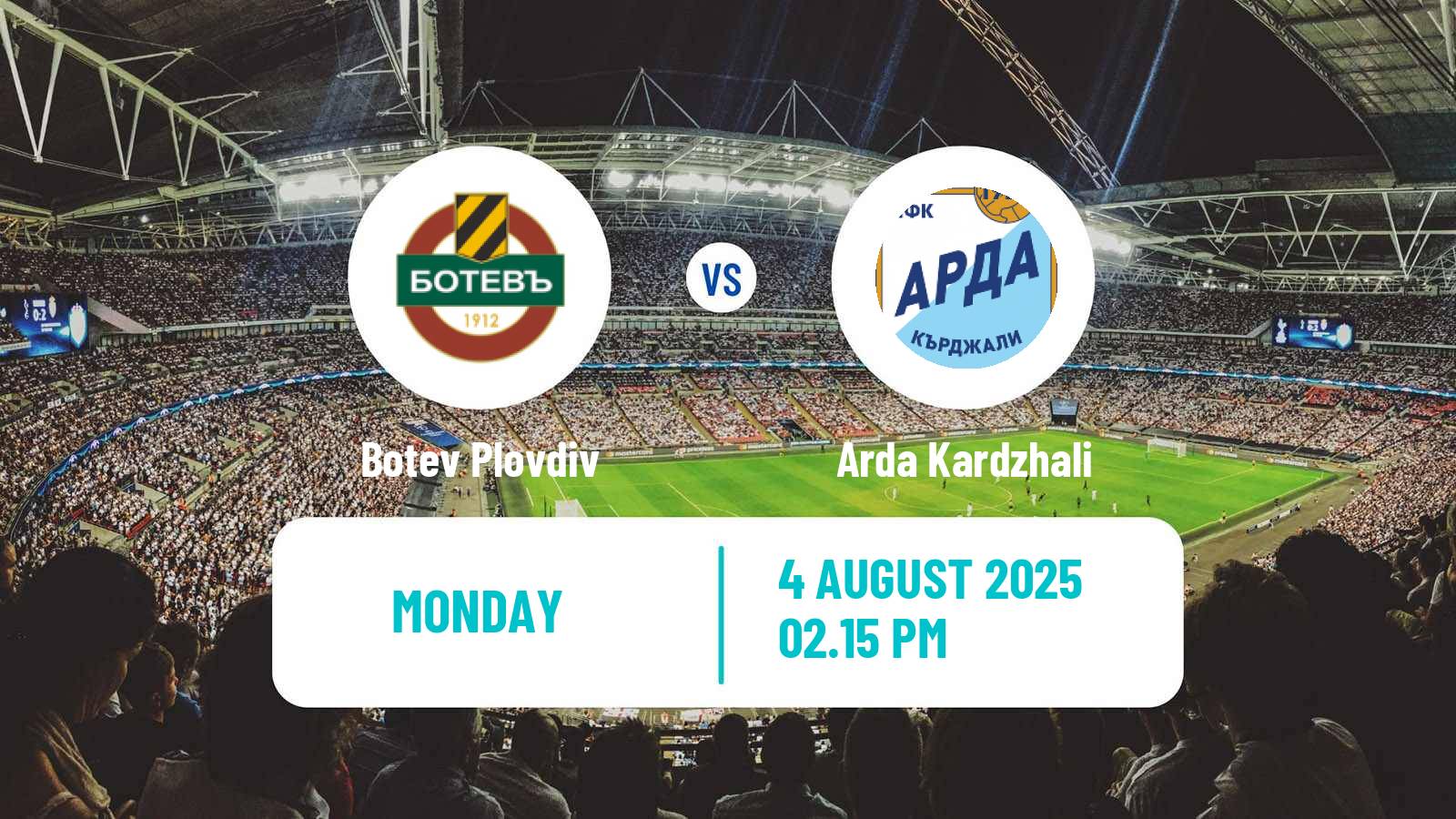 Soccer Bulgarian Parva Liga Botev Plovdiv - Arda Kardzhali