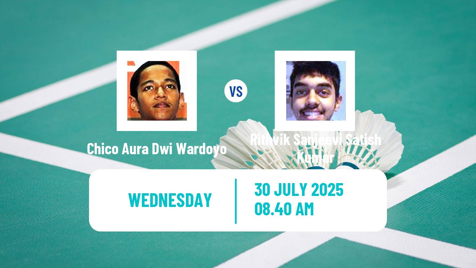 Badminton BWF World Tour Macau Open Men Chico Aura Dwi Wardoyo - Rithvik Sanjeevi Satish Kumar