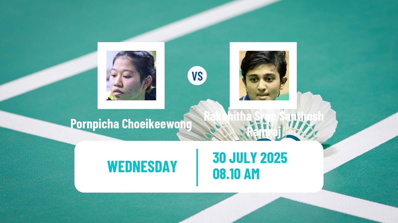 Badminton BWF World Tour Macau Open Women Pornpicha Choeikeewong - Rakshitha Sree Santhosh Ramraj