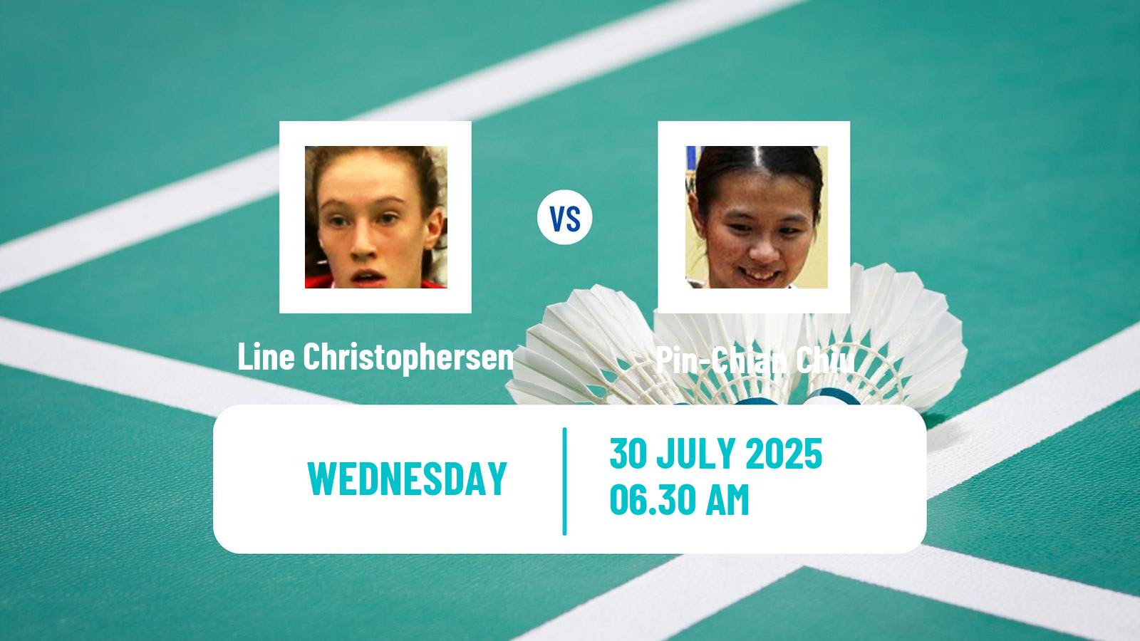 Badminton BWF World Tour Macau Open Women Line Christophersen - Pin-Chian Chiu