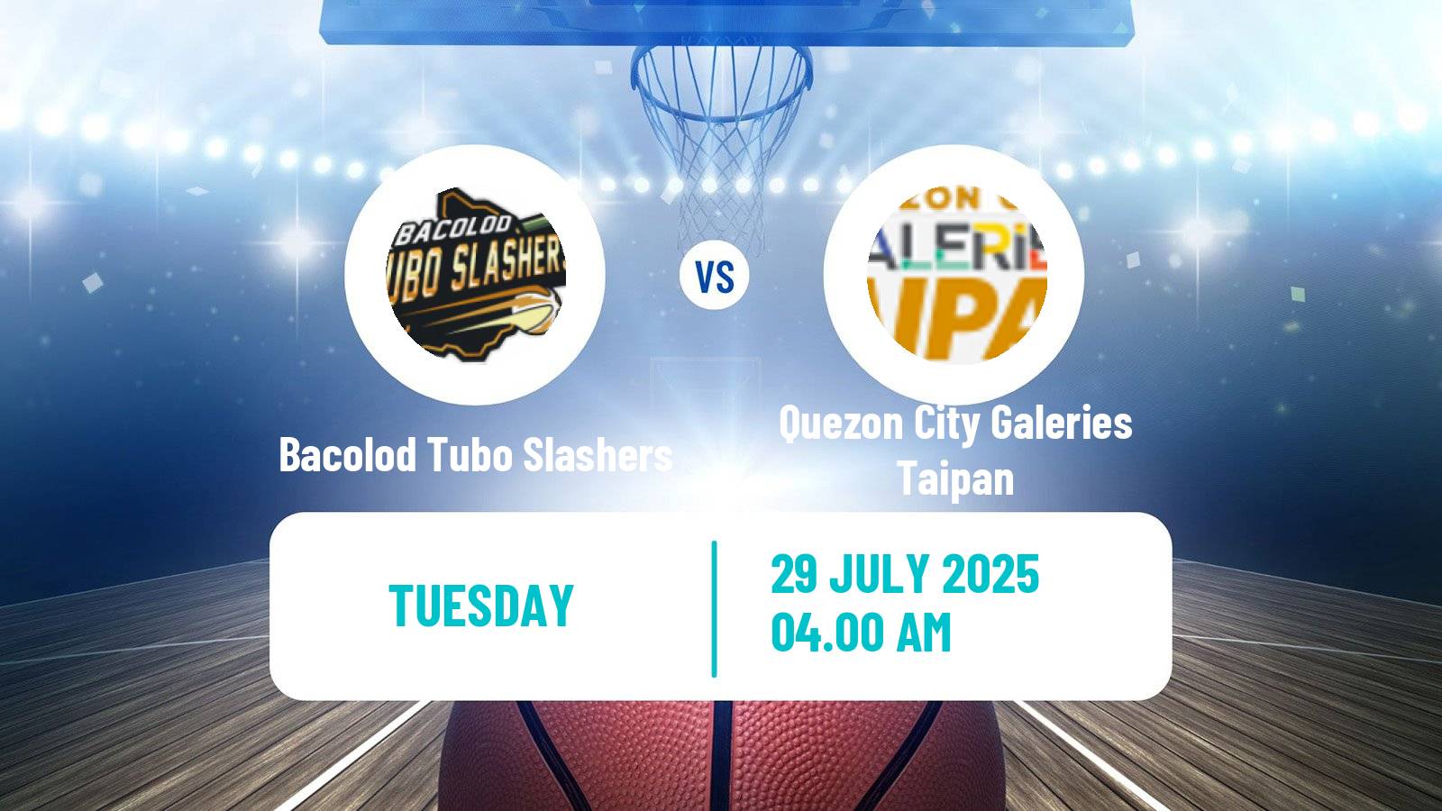 Basketball Philippines MBPL  Bacolod Tubo Slashers - Quezon City Galeries Taipan