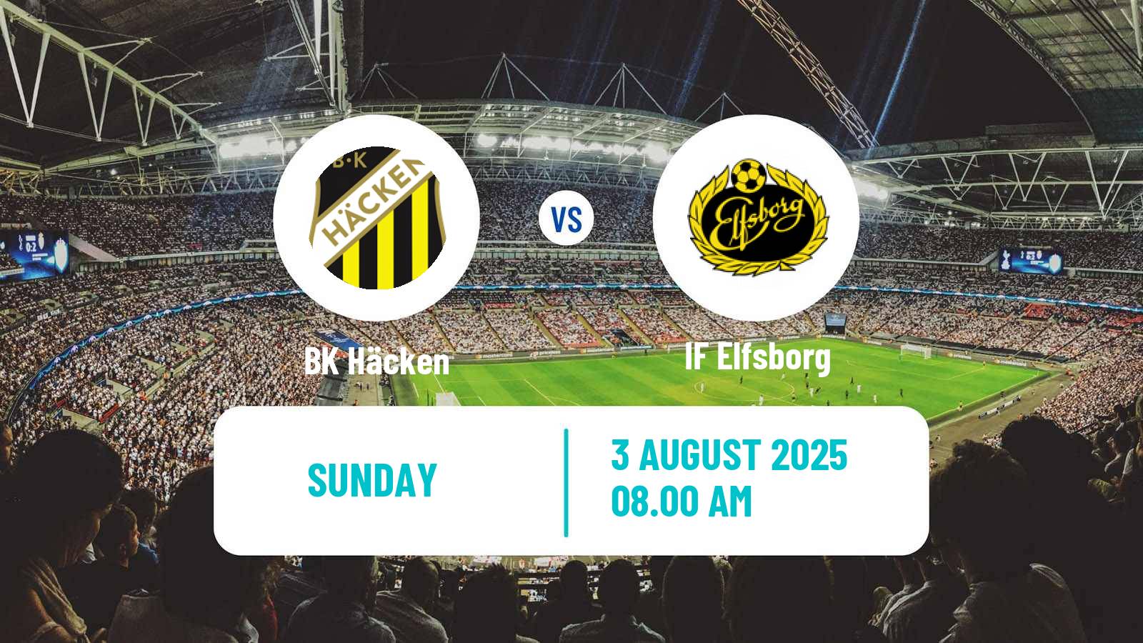 Soccer Swedish Allsvenskan Häcken - Elfsborg