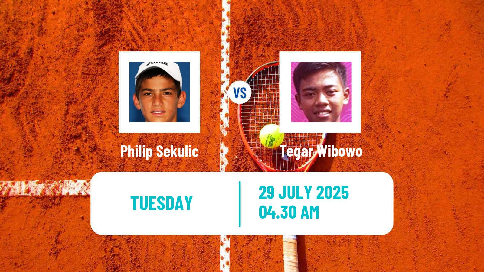 Tennis ITF M15 Bali Men Philip Sekulic - Tegar Wibowo