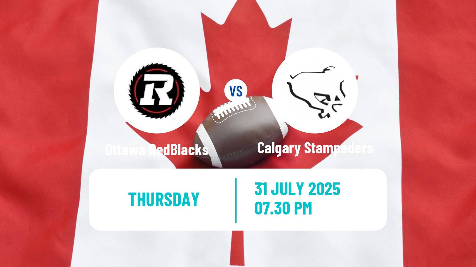 Canadian football CFL Ottawa RedBlacks - Calgary Stampeders