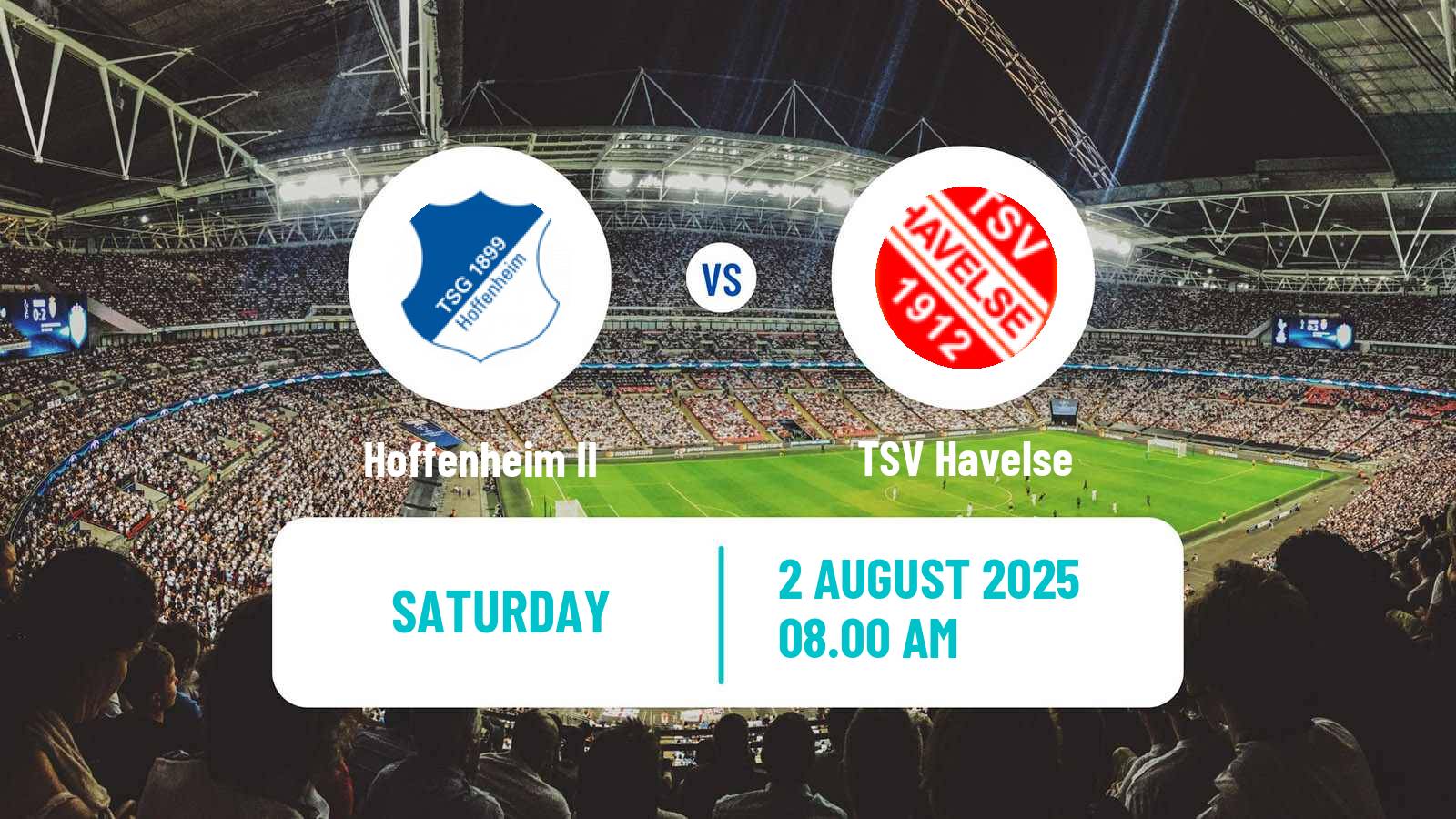 Soccer German 3 Bundesliga Hoffenheim II - TSV Havelse