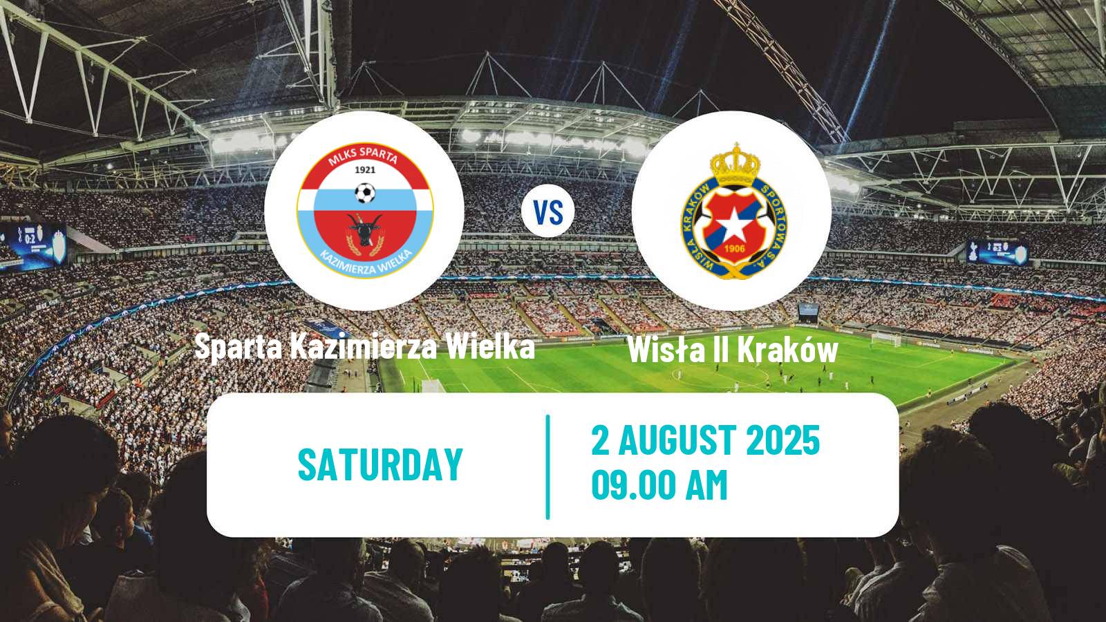 Soccer Polish Division 3 - Group IV Sparta Kazimierza Wielka - Wisła II Kraków