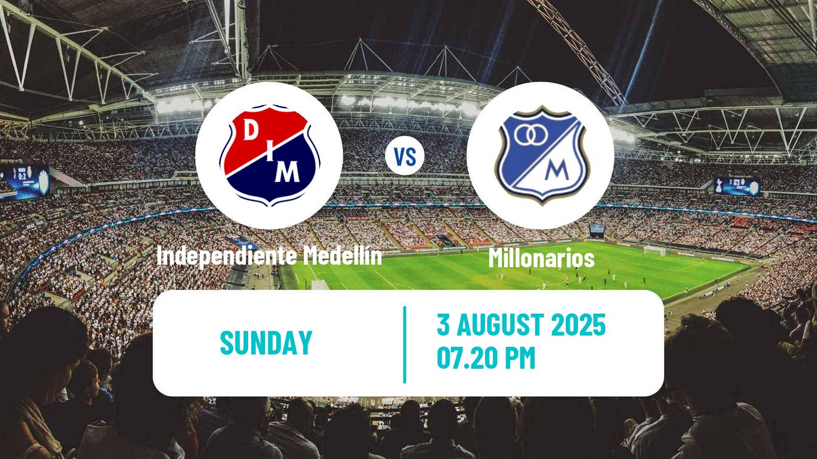 Soccer Colombian Primera A Independiente Medellín - Millonarios