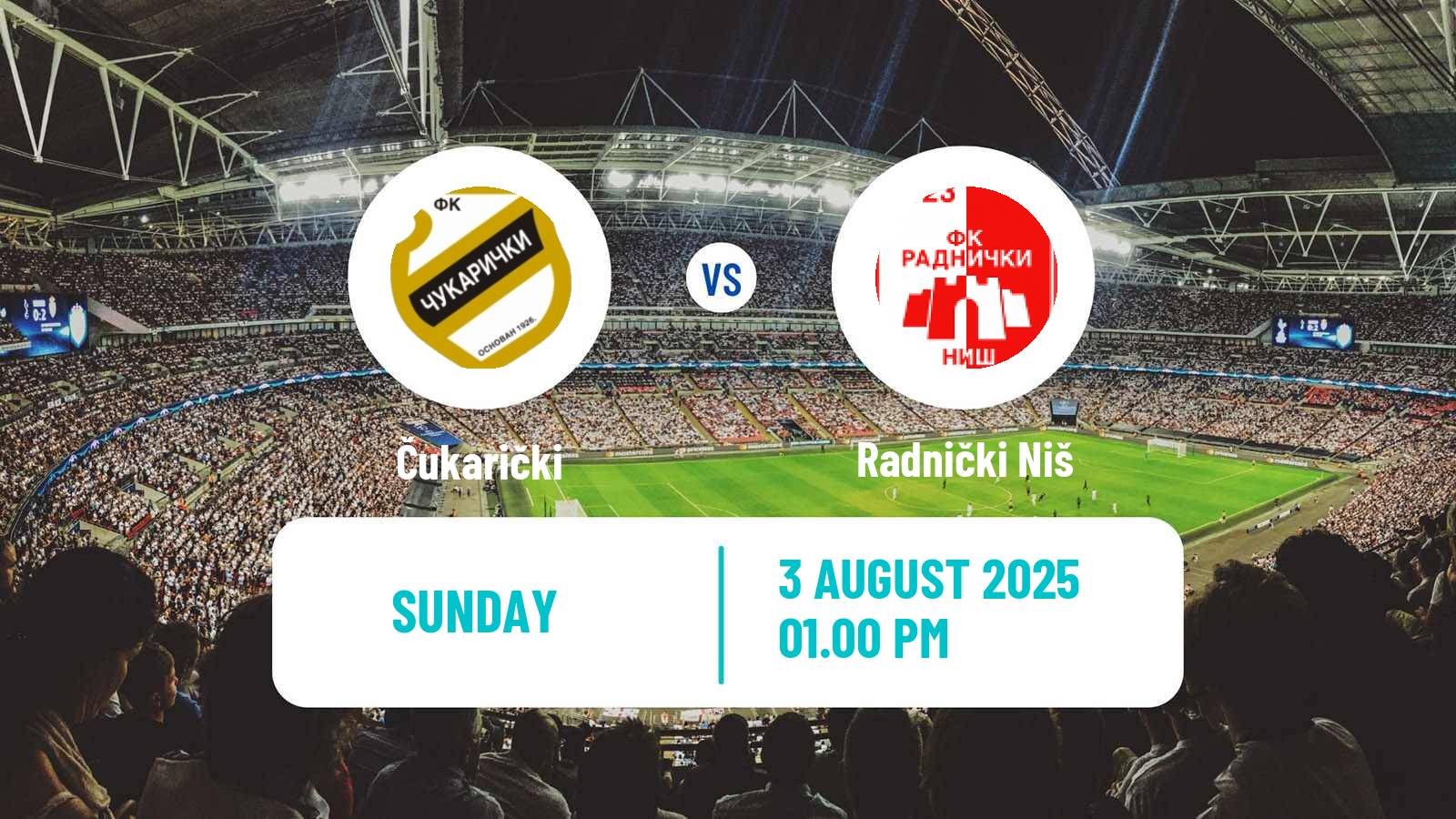 Soccer Serbian Superliga Čukarički - Radnički Niš