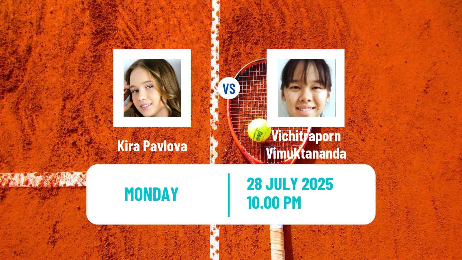 Tennis ITF W35 Nakhon Pathom Women Kira Pavlova - Vichitraporn Vimuktananda