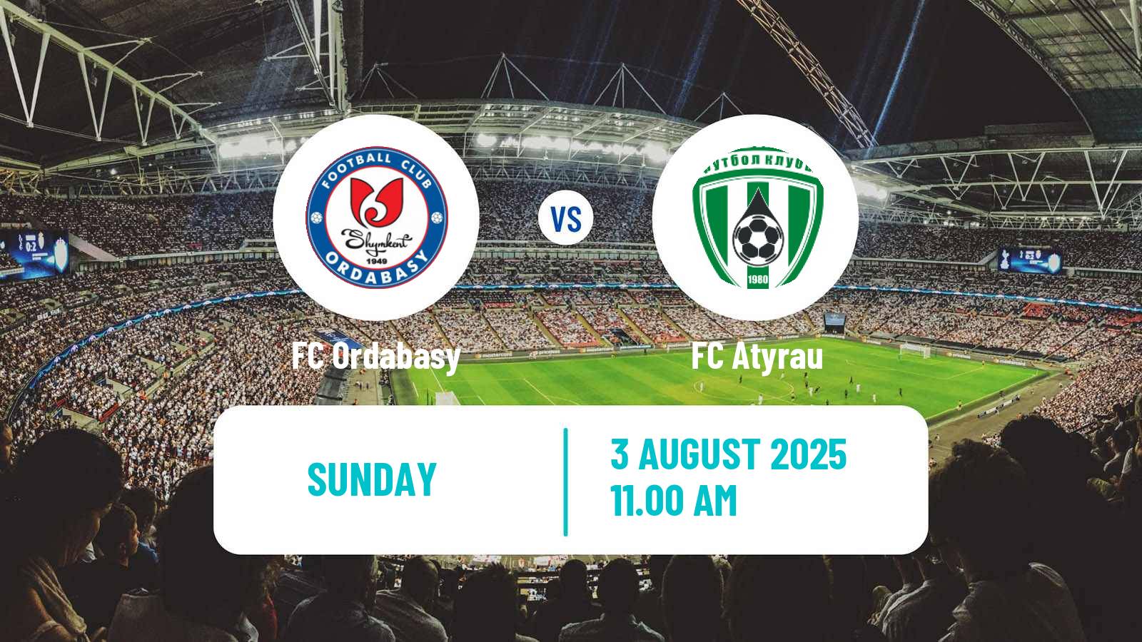Soccer Kazakh Premier League Ordabasy - Atyrau
