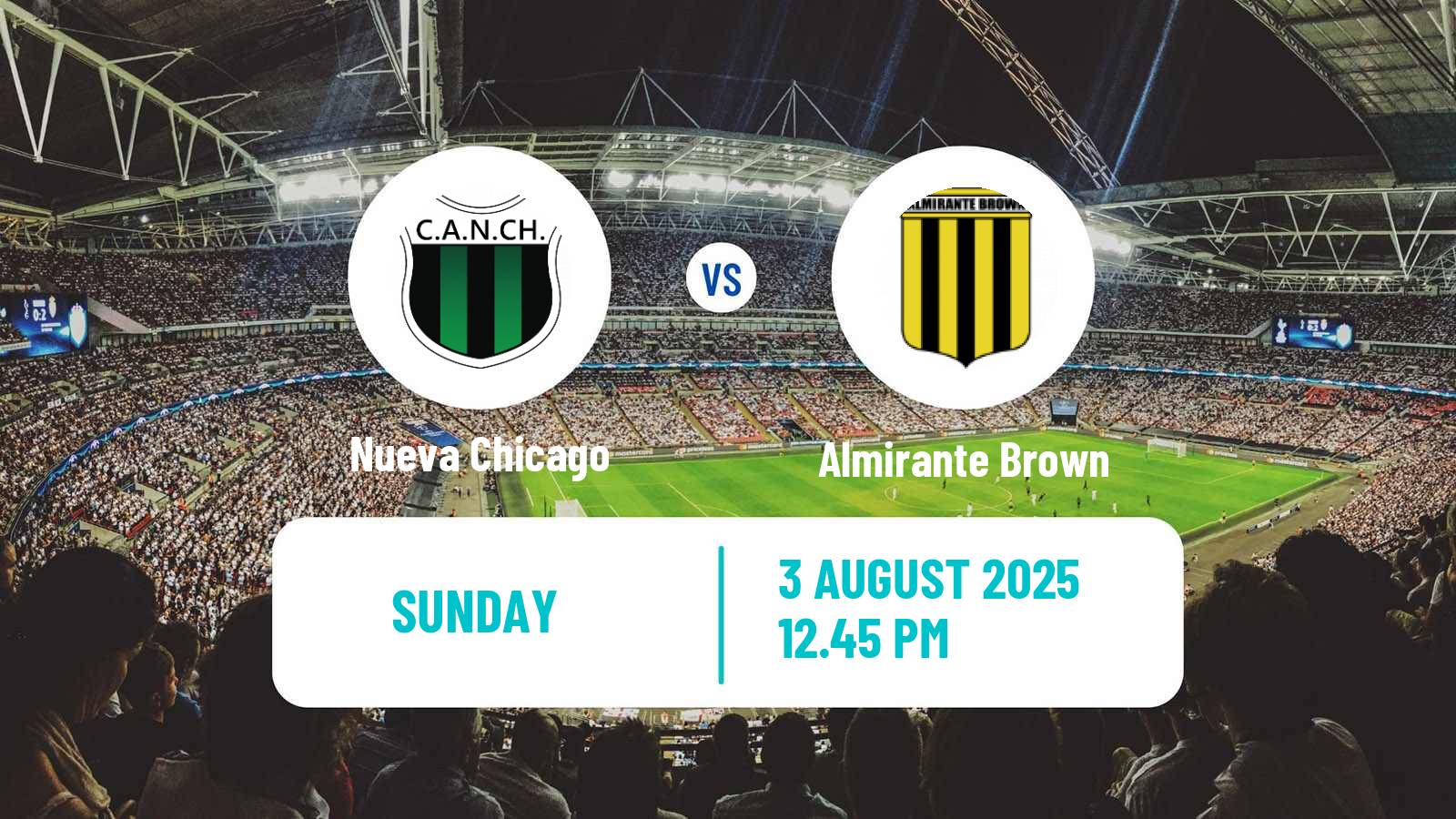 Soccer Argentinian Primera Nacional Nueva Chicago - Almirante Brown