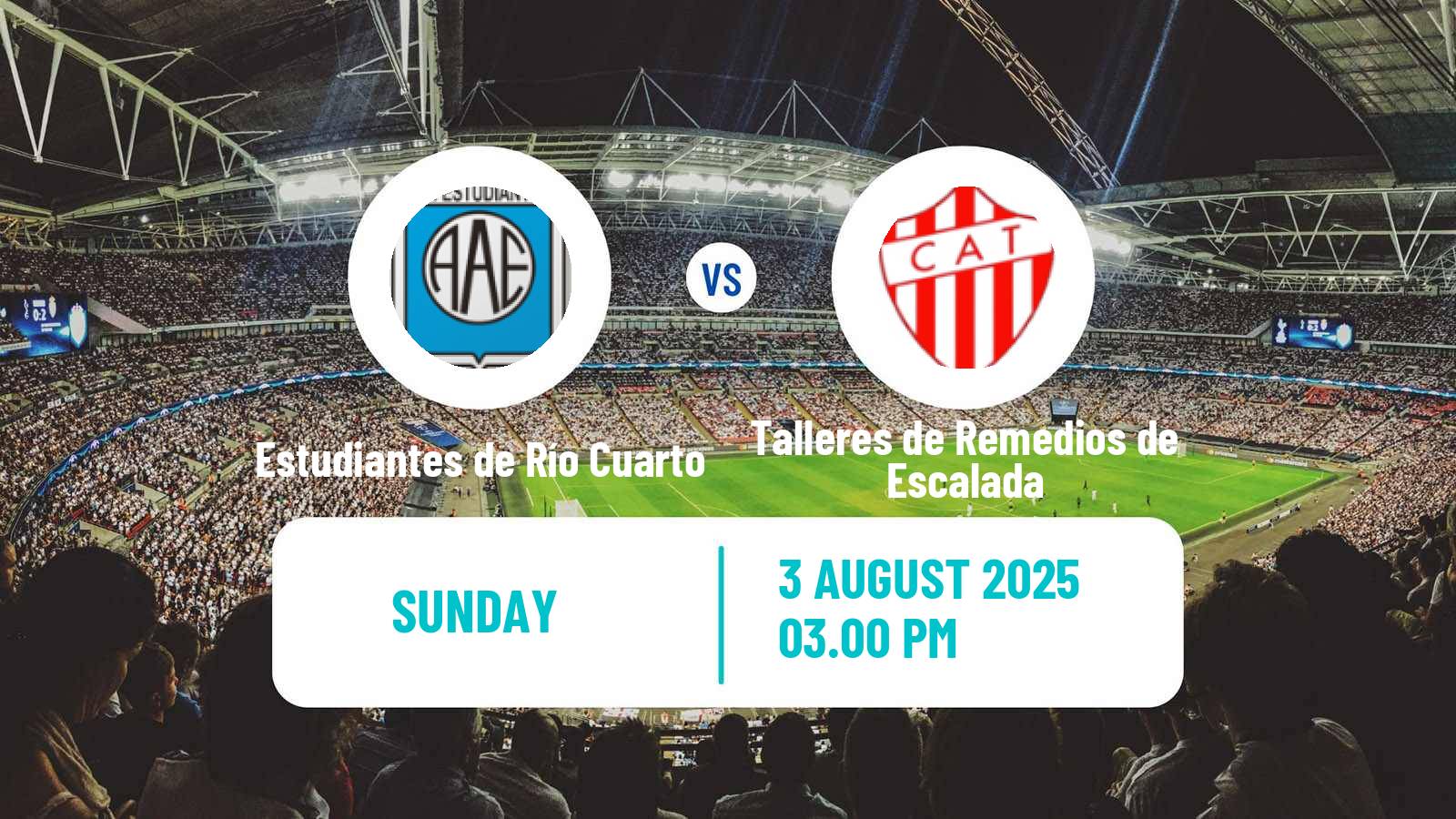Soccer Argentinian Primera Nacional Estudiantes de Río Cuarto - Talleres de Remedios de Escalada