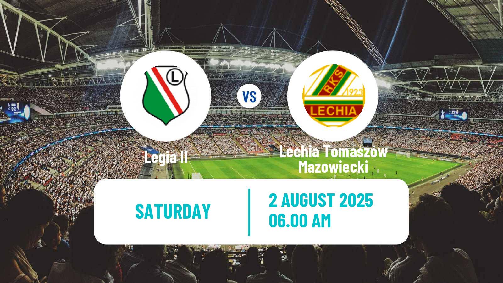 Soccer Polish Division 3 - Group I Legia II - Lechia Tomaszów Mazowiecki