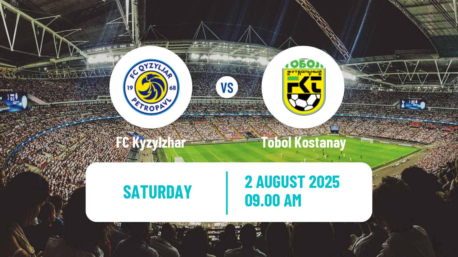 Soccer Kazakh Premier League Kyzylzhar - Tobol Kostanay