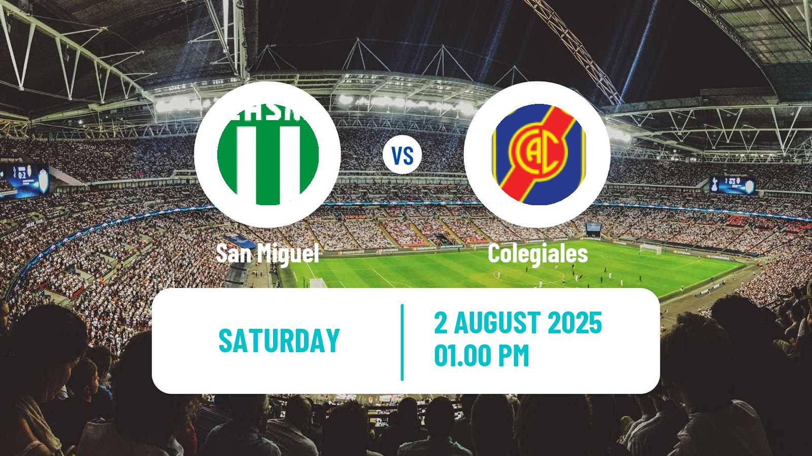 Soccer Argentinian Primera Nacional San Miguel - Colegiales