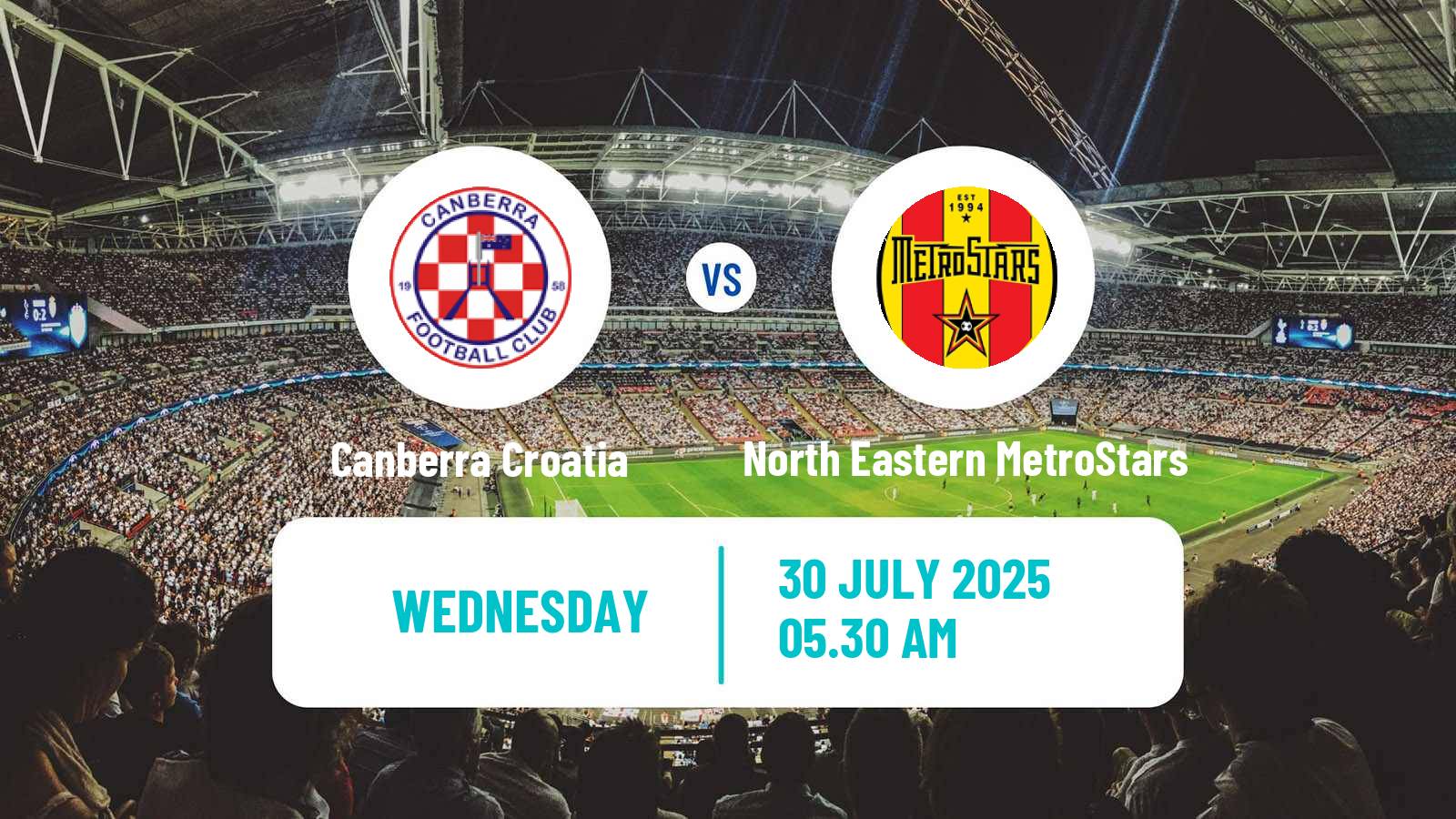 Soccer Australian Cup Canberra Croatia - North Eastern MetroStars