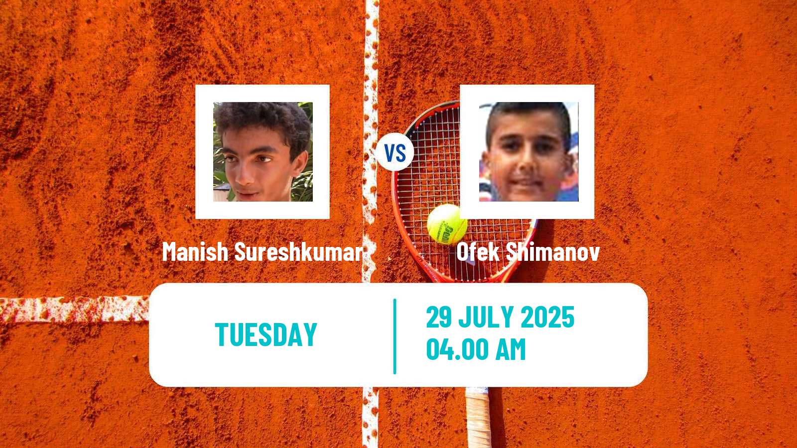 Tennis ITF M15 Nakhon Pathom 3 Men 2025 Manish Sureshkumar - Ofek Shimanov