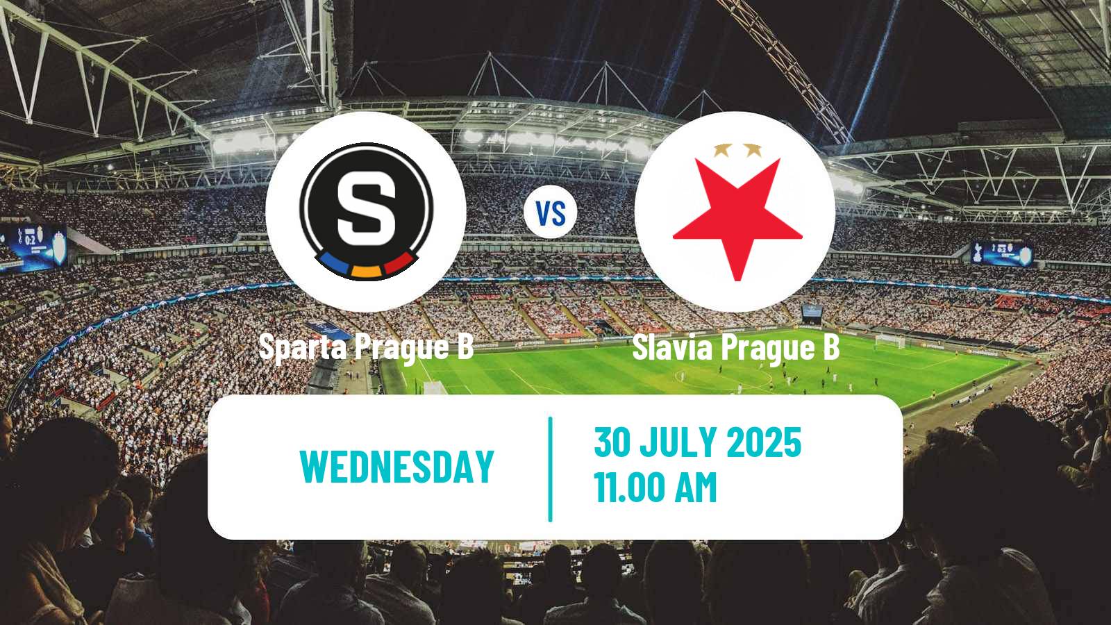 Soccer Czech Division 2 Sparta Prague B - Slavia Prague B