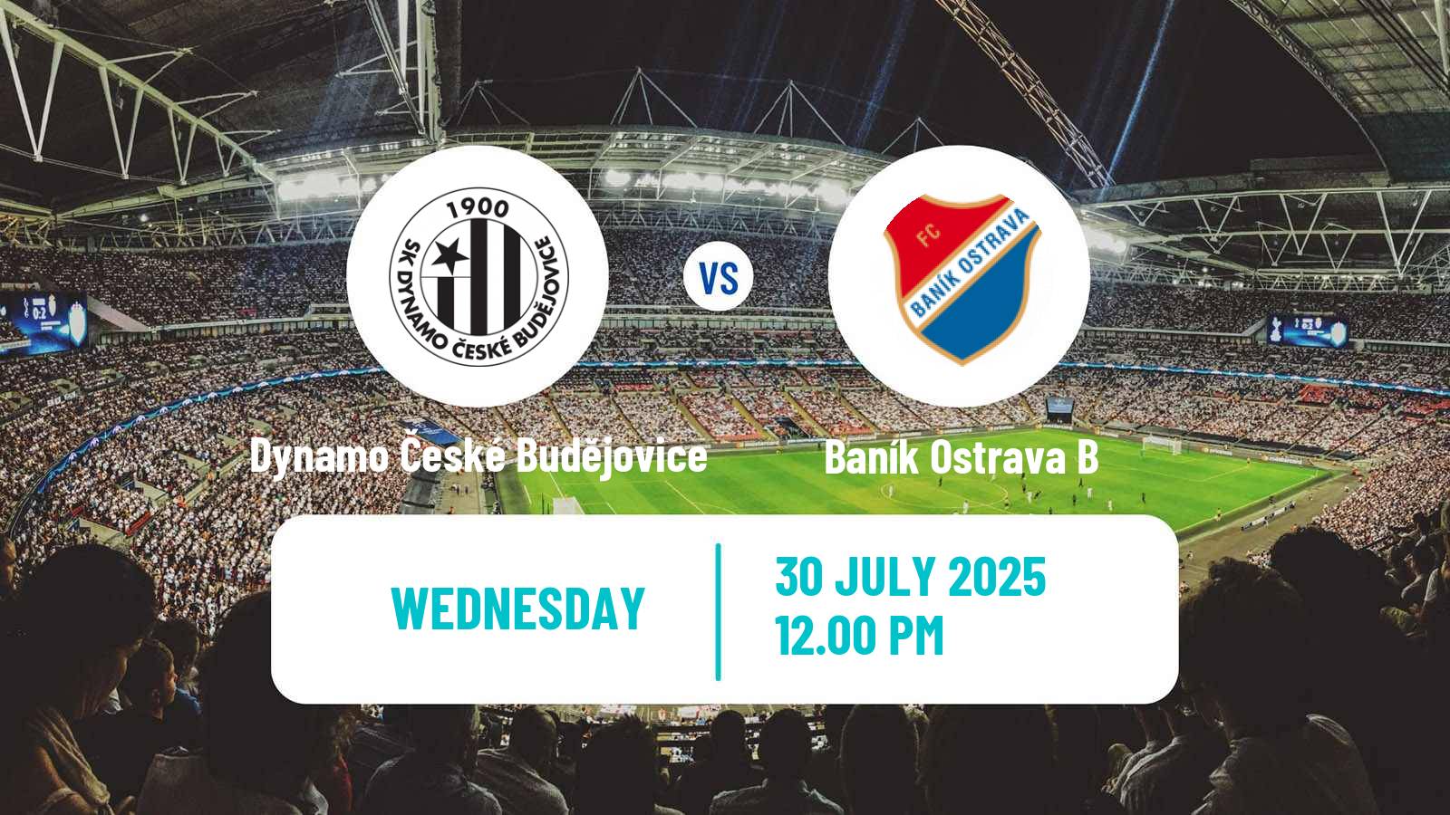 Soccer Czech Division 2 Dynamo České Budějovice - Baník Ostrava B