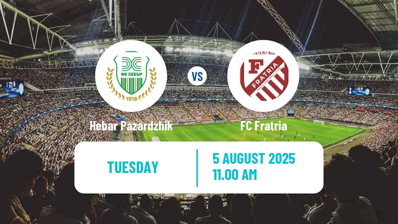 Soccer Bulgarian Vtora Liga Hebar Pazardzhik - Fratria