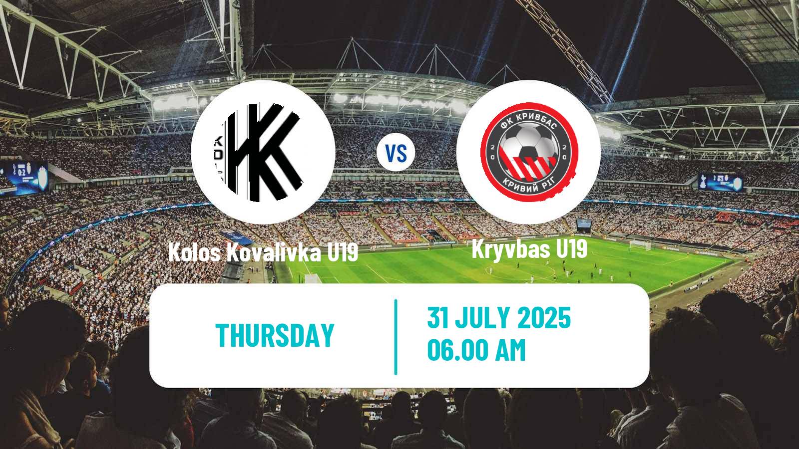 Soccer Ukrainian U19 League Kolos Kovalivka U19 - Kryvbas U19