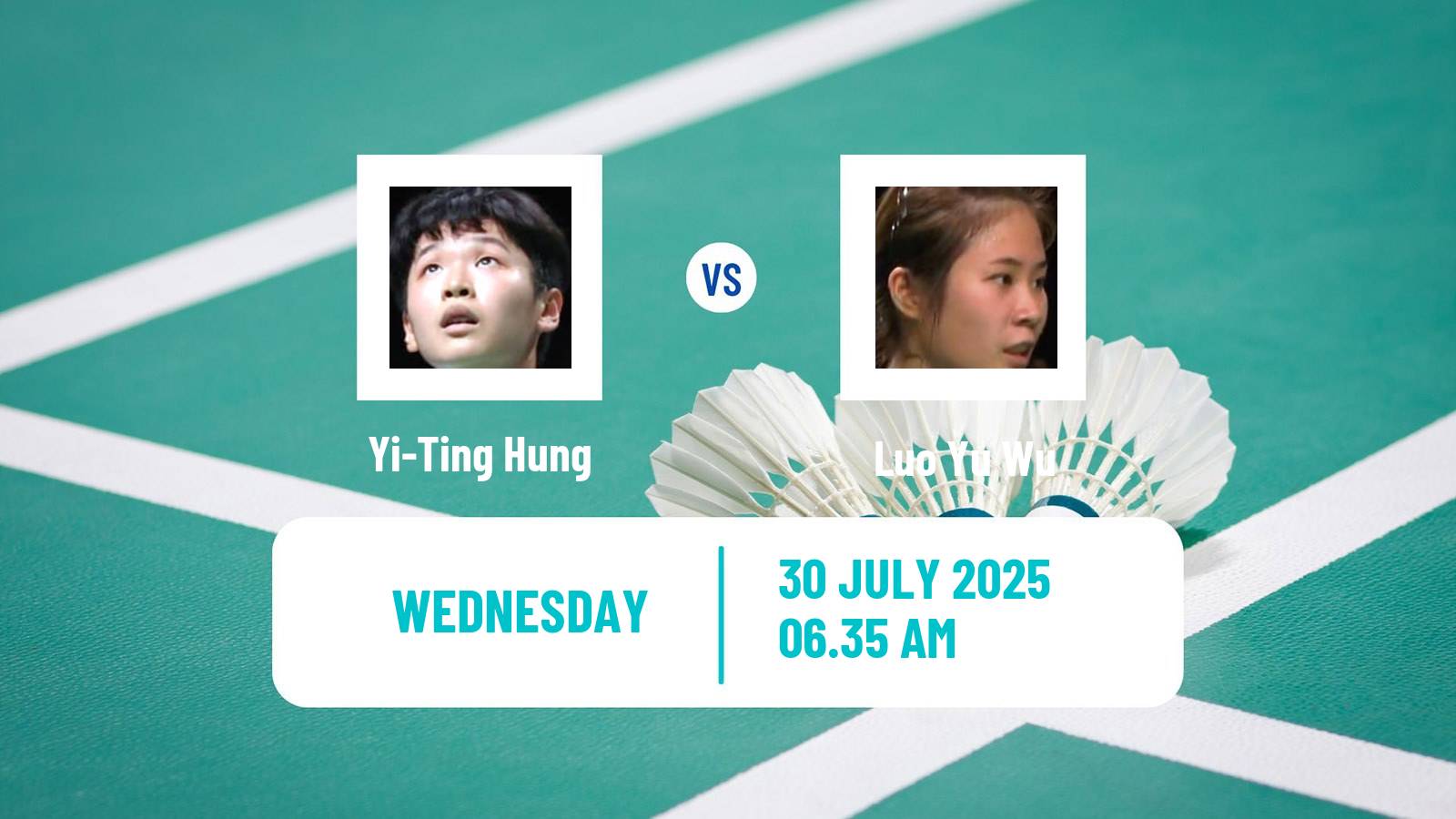 Badminton BWF World Tour Macau Open Women Yi-Ting Hung - Luo Yu Wu