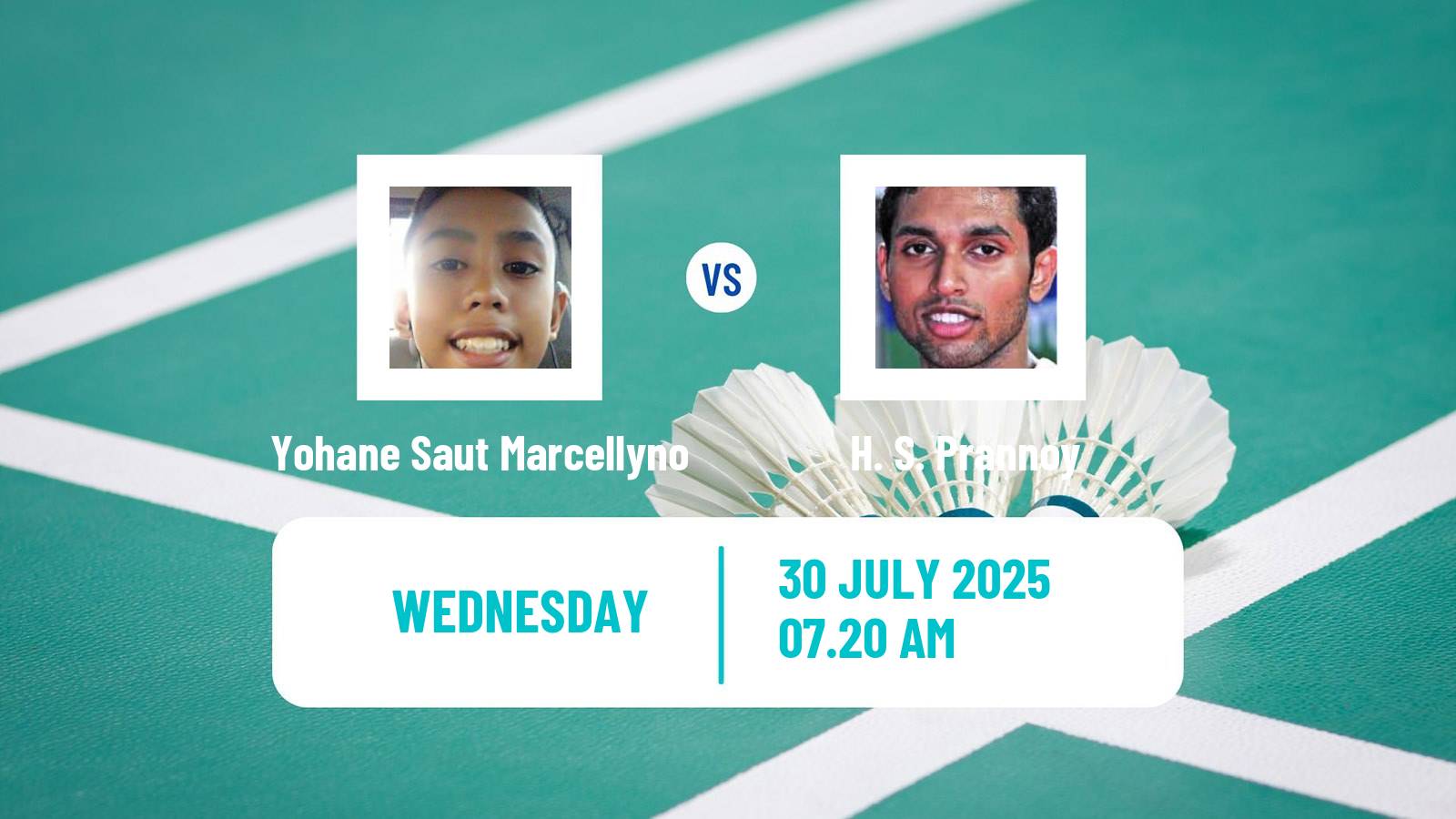 Badminton BWF World Tour Macau Open Men Yohane Saut Marcellyno - H. S. Prannoy