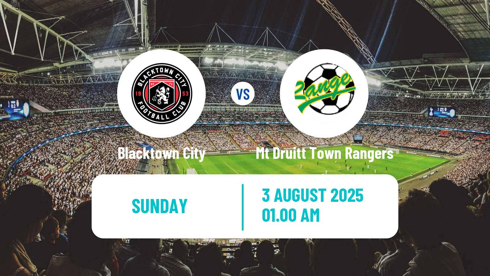 Soccer Australian NPL NSW Blacktown City - Mt Druitt Town Rangers