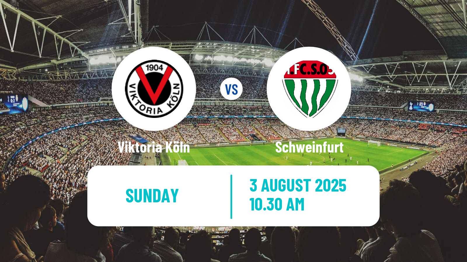 Soccer German 3 Bundesliga Viktoria Köln - Schweinfurt