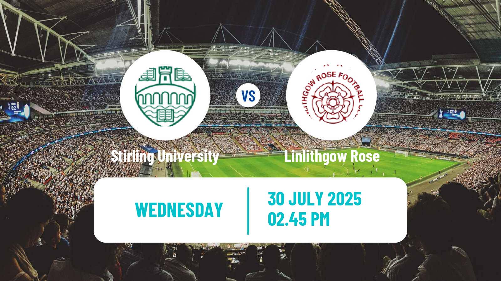 Soccer Scottish Lowland League Stirling University - Linlithgow Rose