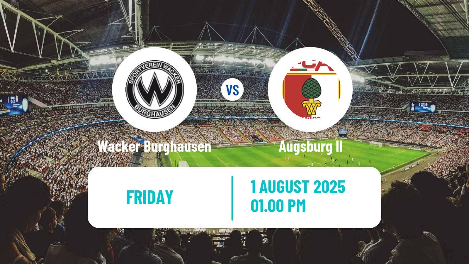 Soccer German Regionalliga Bayern Wacker Burghausen - Augsburg II