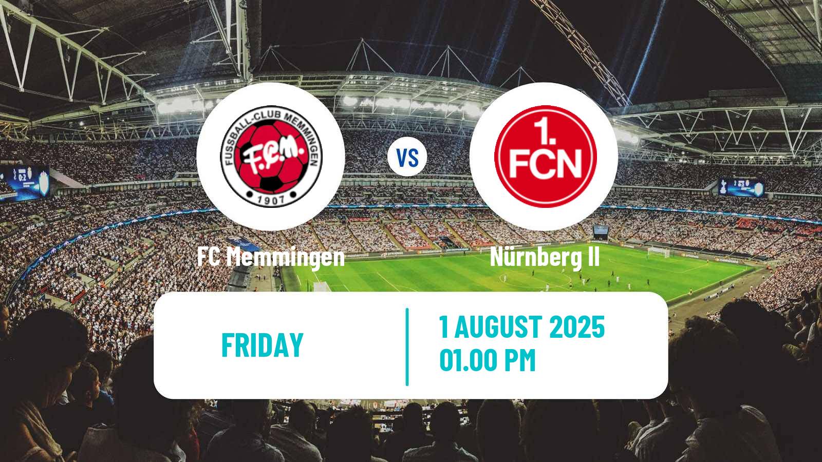 Soccer German Regionalliga Bayern Memmingen - Nürnberg II