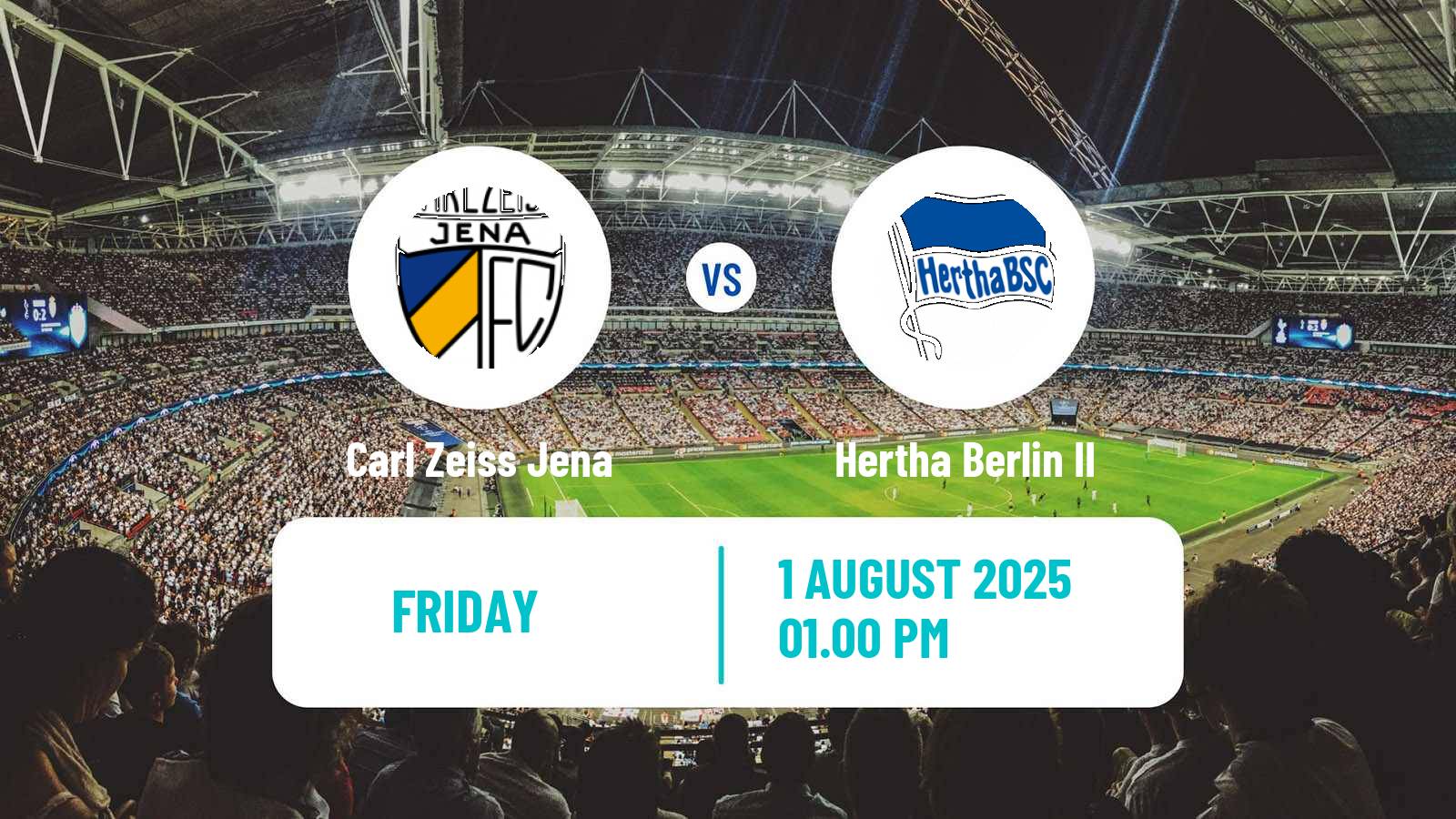 Soccer German Regionalliga Nordost Carl Zeiss Jena - Hertha Berlin II