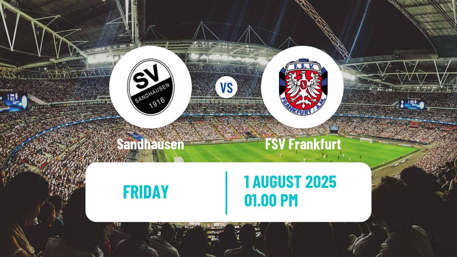 Soccer German Regionalliga Sudwest Sandhausen - FSV Frankfurt